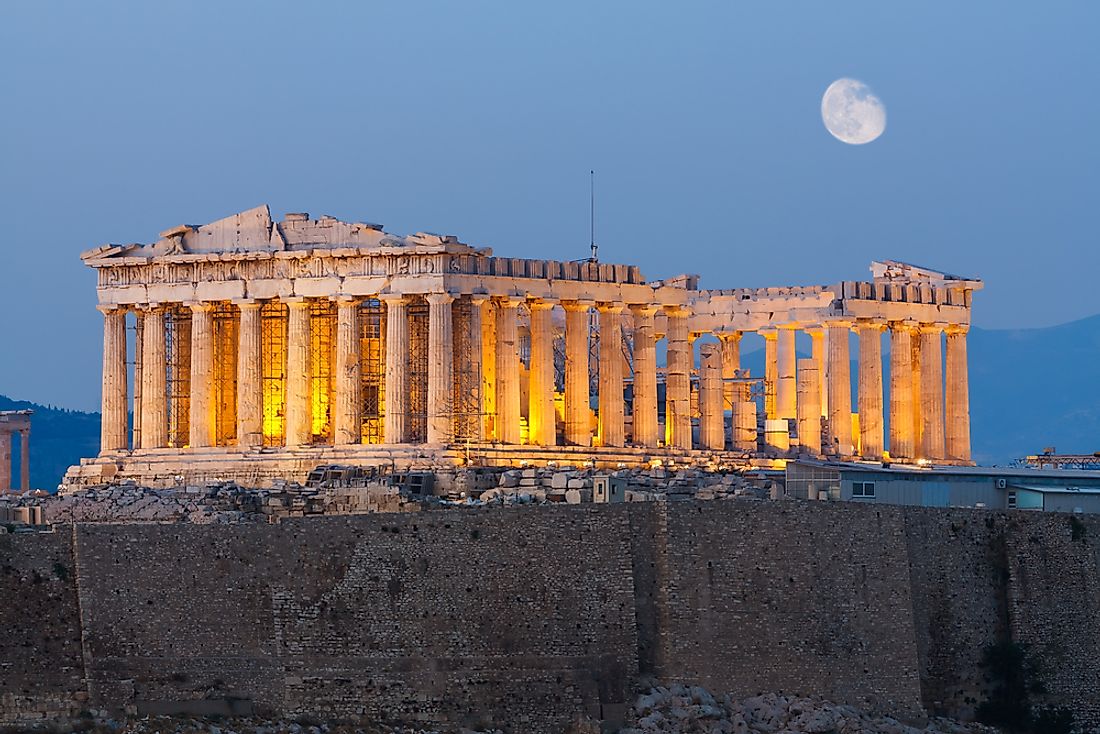 The Parthenon is part of the Acropolis of Athens in Athens, Greece.
