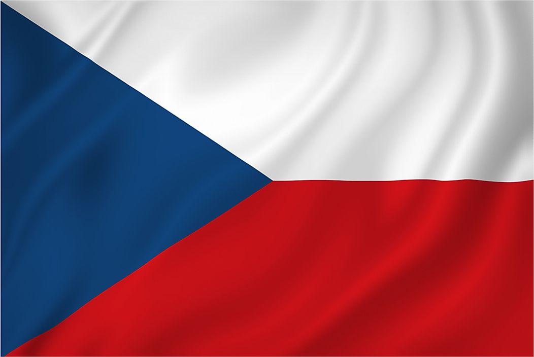 The flag of the Czech Republic.