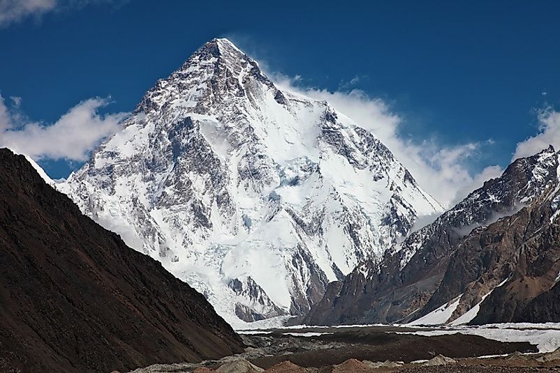 K2, the second highest summit on earth. along the Chinese-Pakistani border.