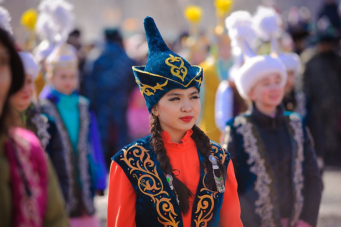 Kazakh people are the Feast of Nauryz. Editorial credit: kcv / Shutterstock.com. 