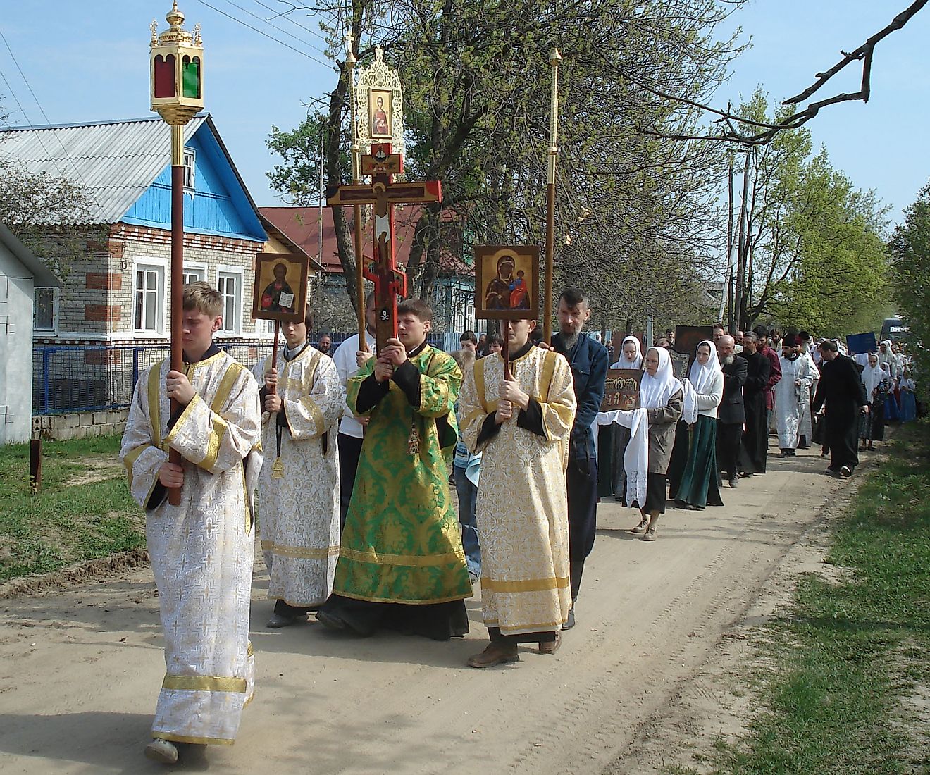 A Traditional Procession By The Members Of The Russian Orthodox Old-Rite Church