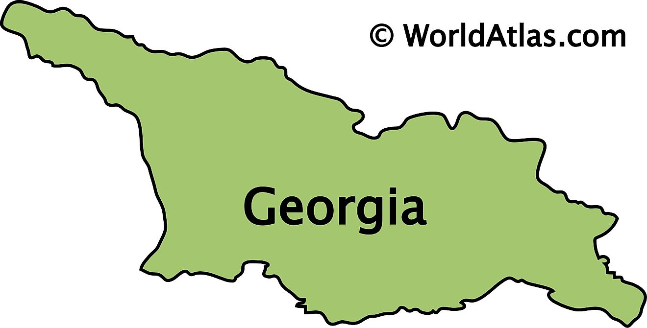 Outline Map of Georgia