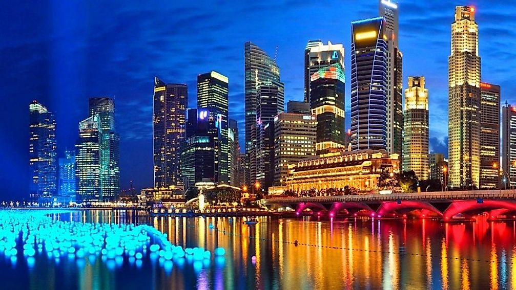 Singapore is unique because other countries like Malaysia and Borneo shield it.