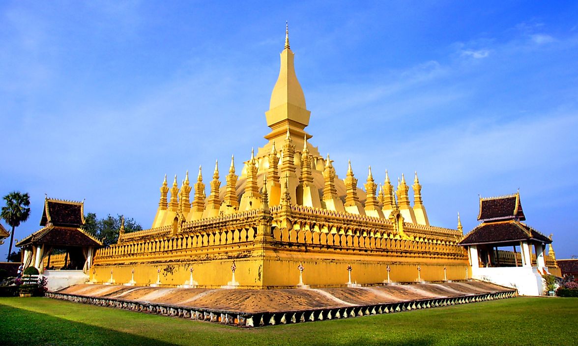 Pha That Luang is a Buddhist stupa in Vientiane, Laos.
