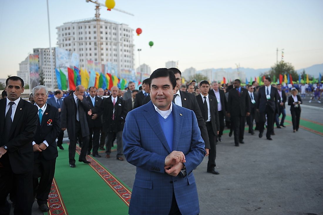 Gurbanguly Berdimuhamedow in Turkmenistan. Editorial credit: ymphotos / Shutterstock.com.