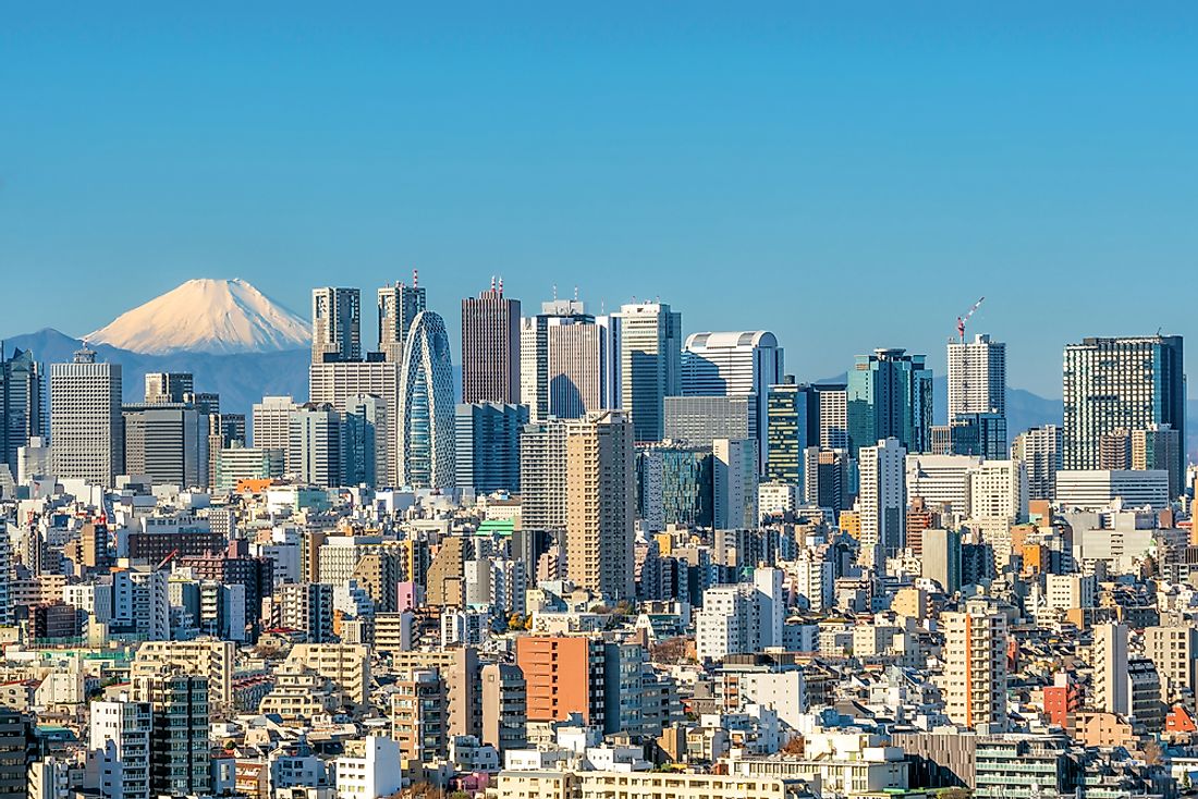 Tokyo has 49 buildings and structures rising to more than 614 feet. 