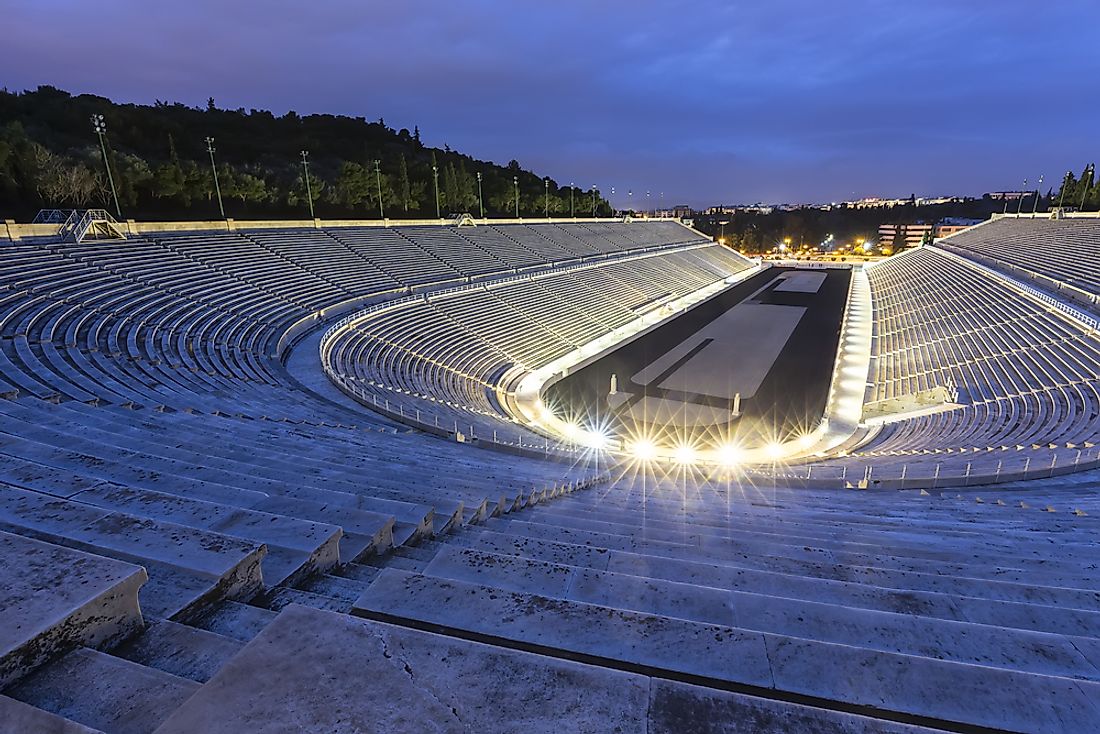 The Panathenaic Stadium, where the the first modern Olympic Games were held 1896.  Editorial credit: Anastasios71 / Shutterstock.com