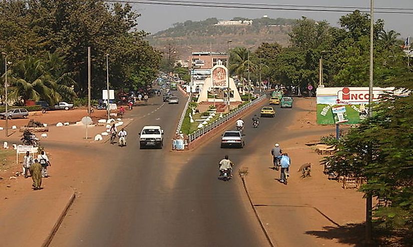 Streets of Bamkao, the capital and largest city of Mali.