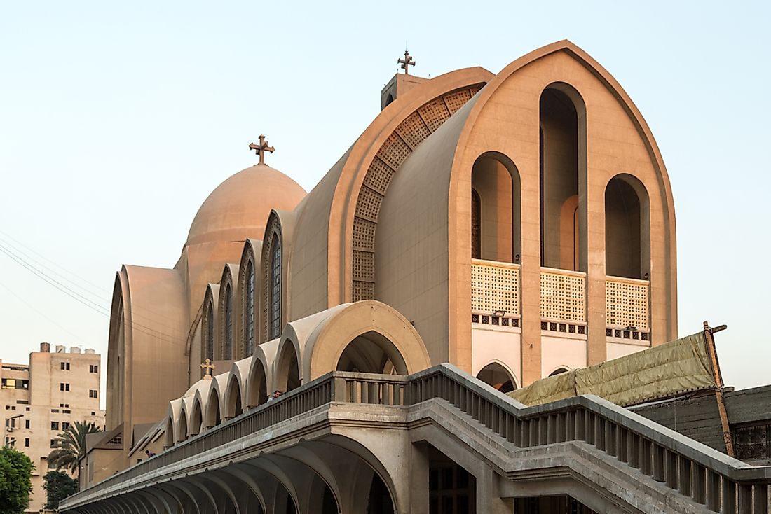Saint Mark's Coptic Orthodox Cathedral in Cairo, Egypt serves as the seat of the Coptic Orthodox Pope.