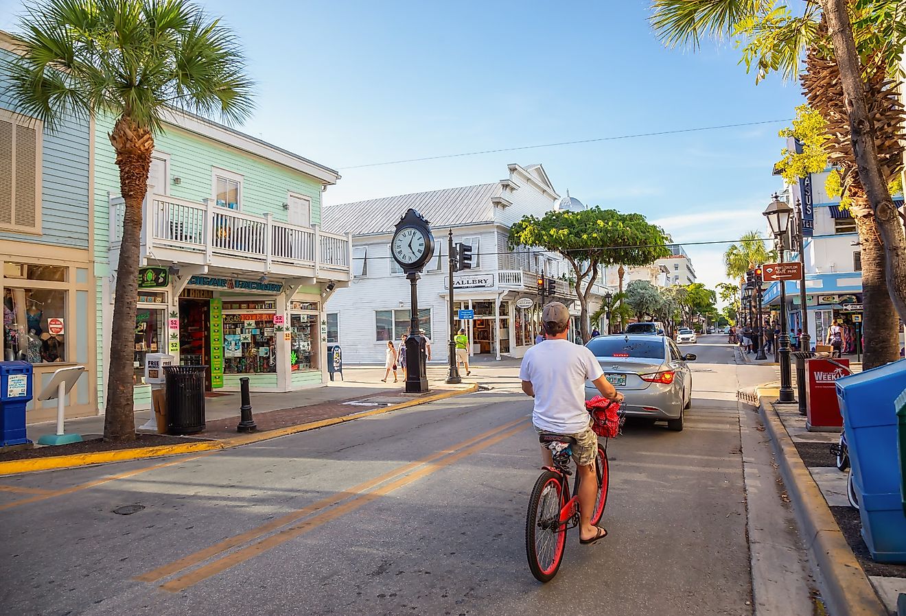 Street view of the Main Strip in Key West, Florida. Image credit EB Adventure Photography via Shutterstock