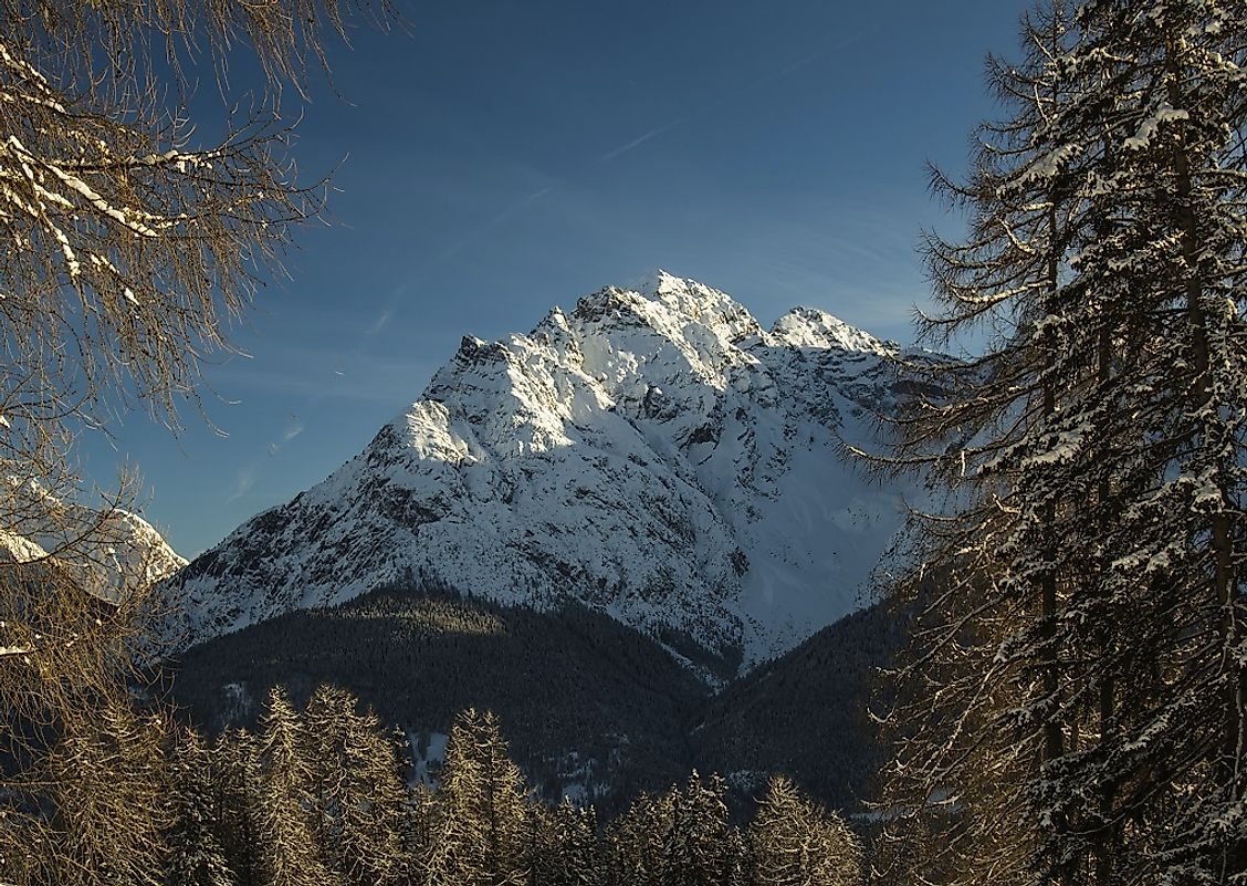 Piz Pisoc, extending upwards to reach almost two miles above sea level, is the highest peak in the Swiss National Park.