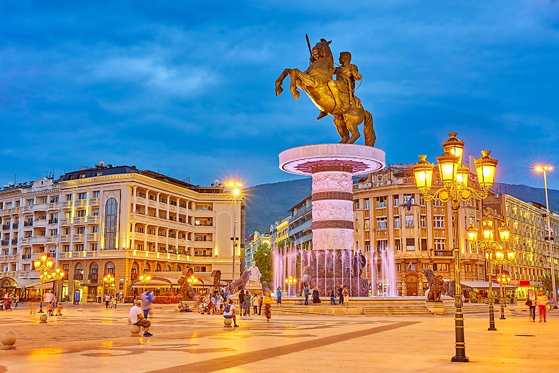 Statue of Alexander the Great, Macedonia. 