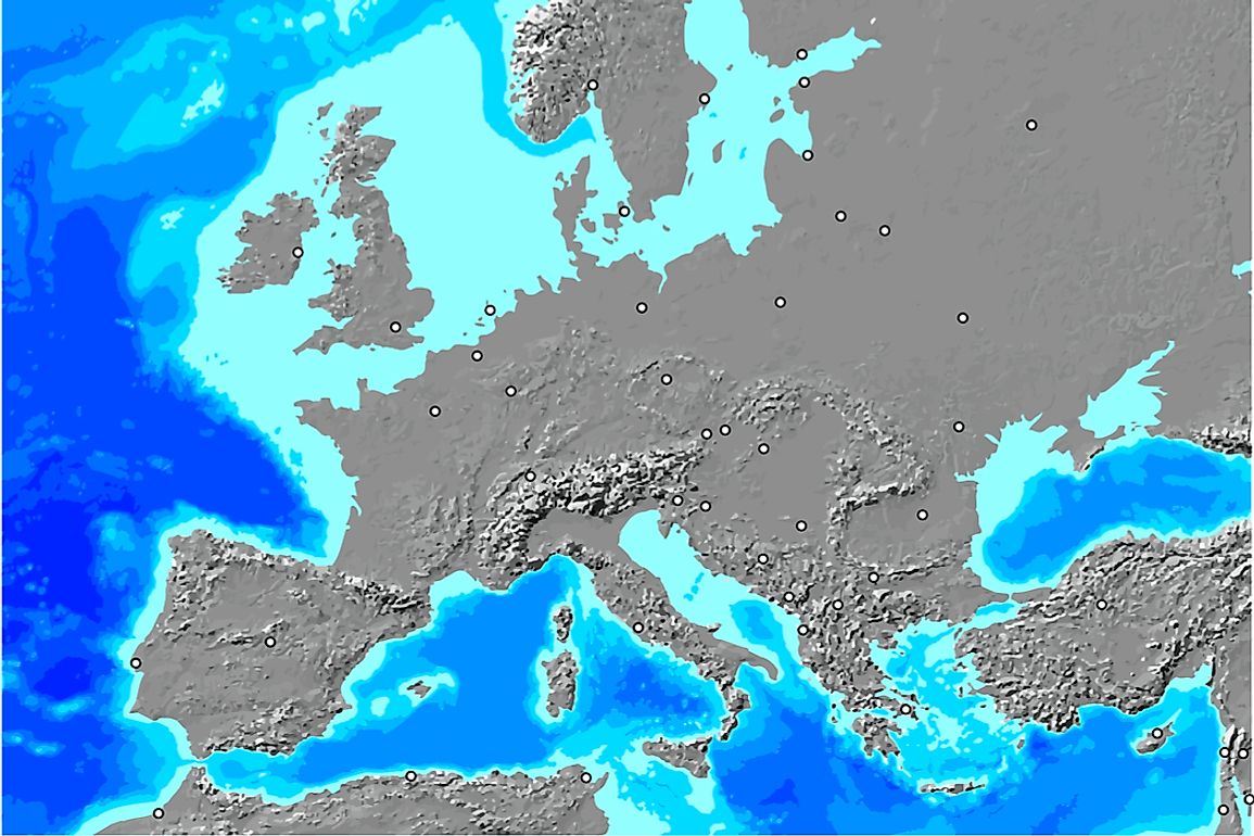 Bathymetry maps indicate different aquatic depths.