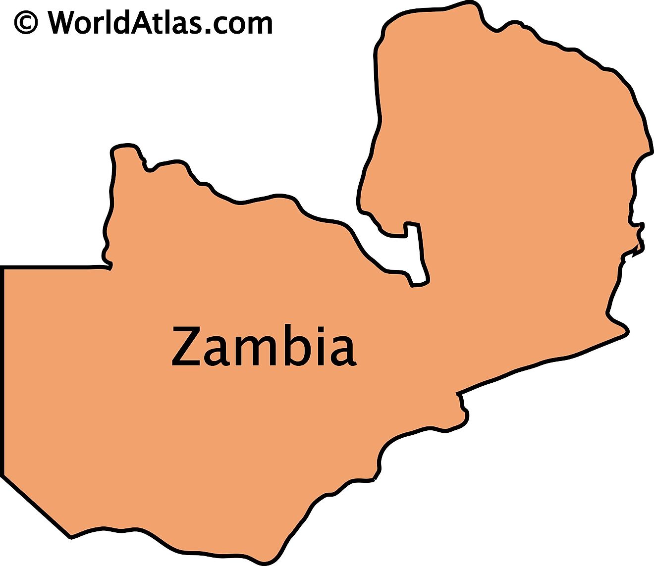 Outline Map of Zambia