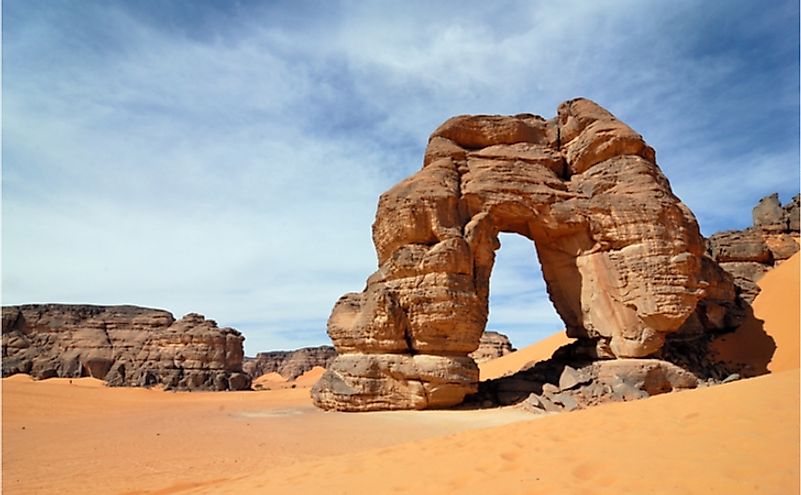 Rocks in the Sahara desert, Libya.