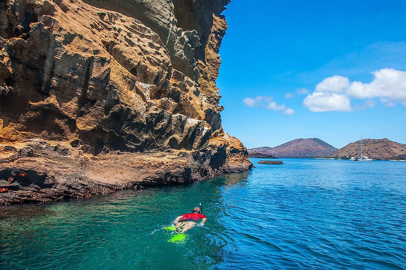Exploring the underwater world in the Galapagos. Image credit: FOTOGRIN/Shutterstock.com