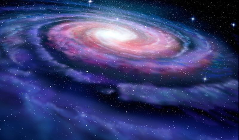A 3D rendering of the Milky Way Galaxy. 