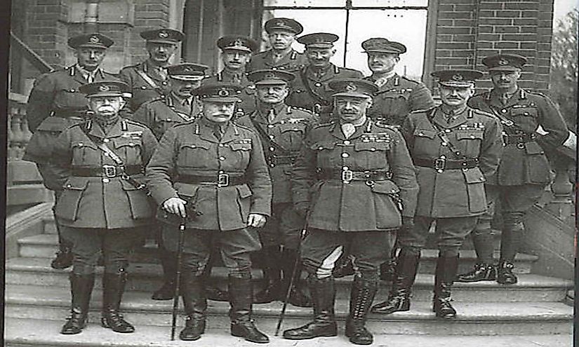 Army commanders and their chiefs of staff of the British Army, November 1918.