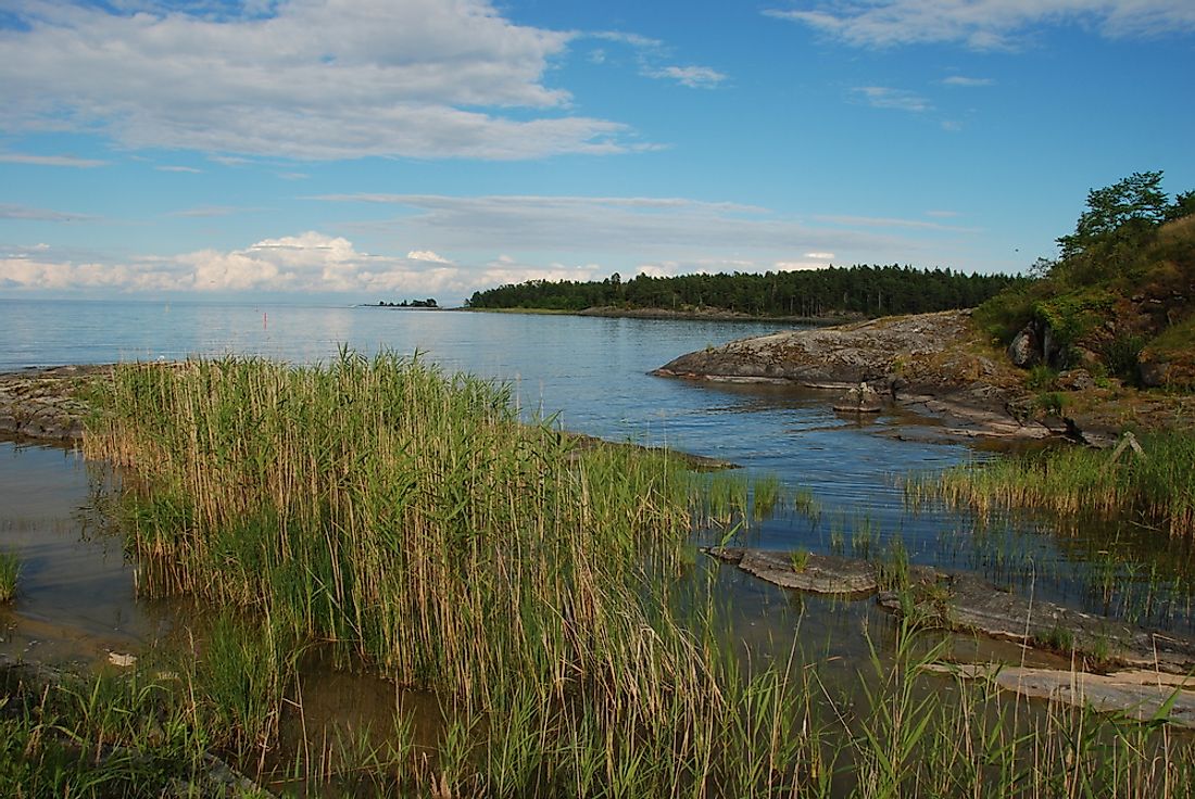 Lake Vänern, the largest lake in Sweden. 