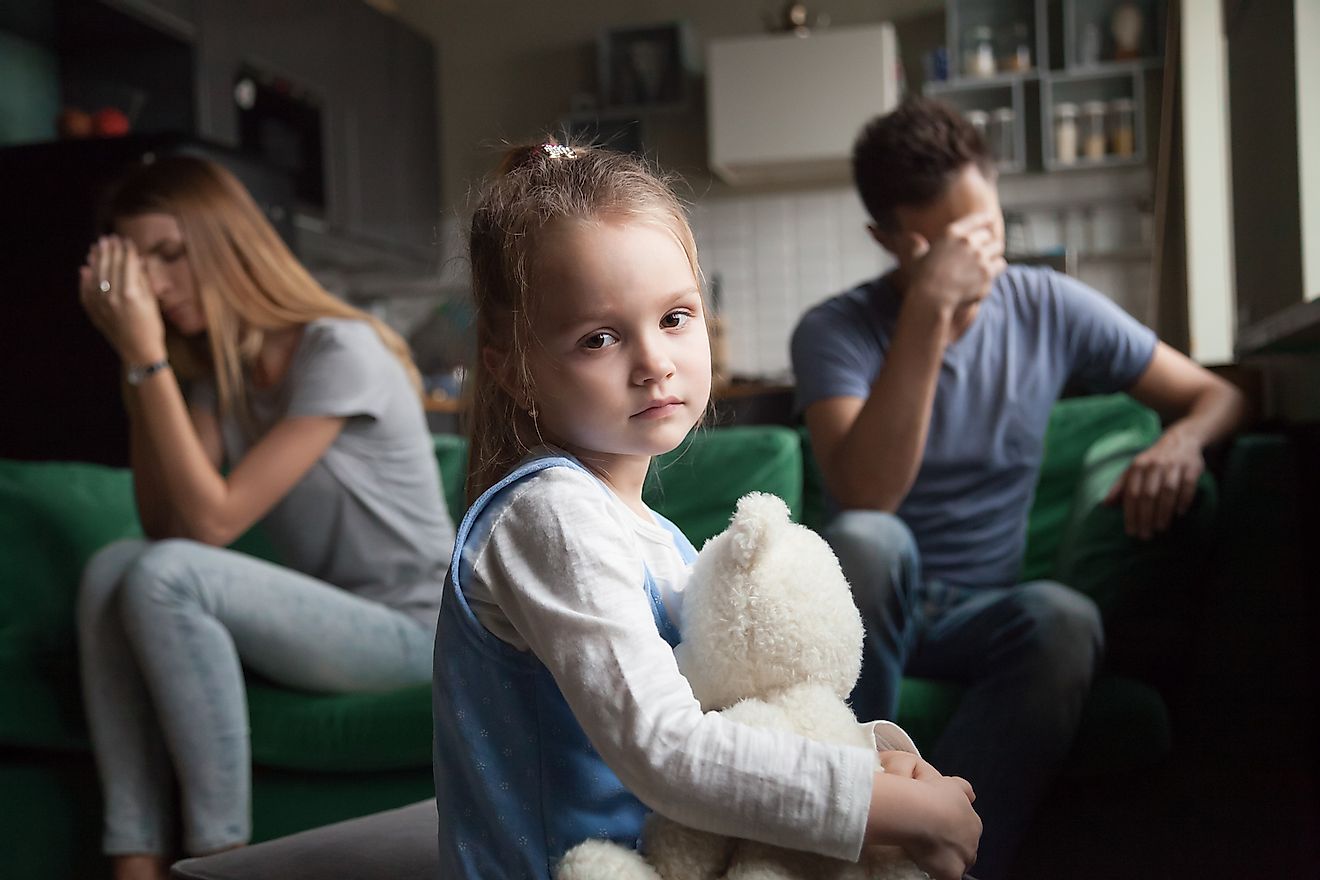 Children often suffer as a result of their parents' divorce. Image credit: fizkes/Shutterstock.com