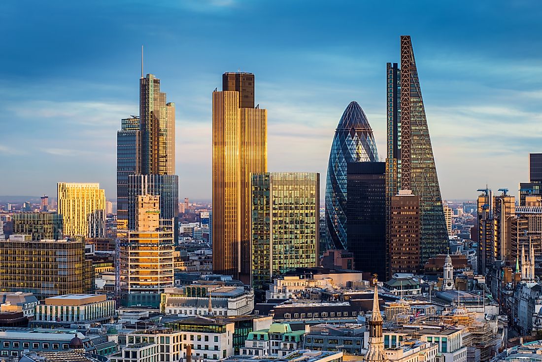 London is ranked as the top financial city. 
