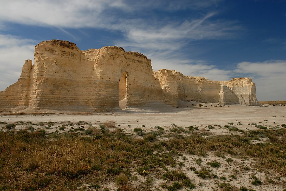 Monument Rocks is rich with fossil remains that date back to the Cretaceous period.