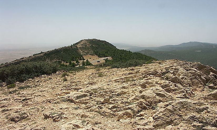 Jebel ech Chambi, the highest summit in Tunisia.