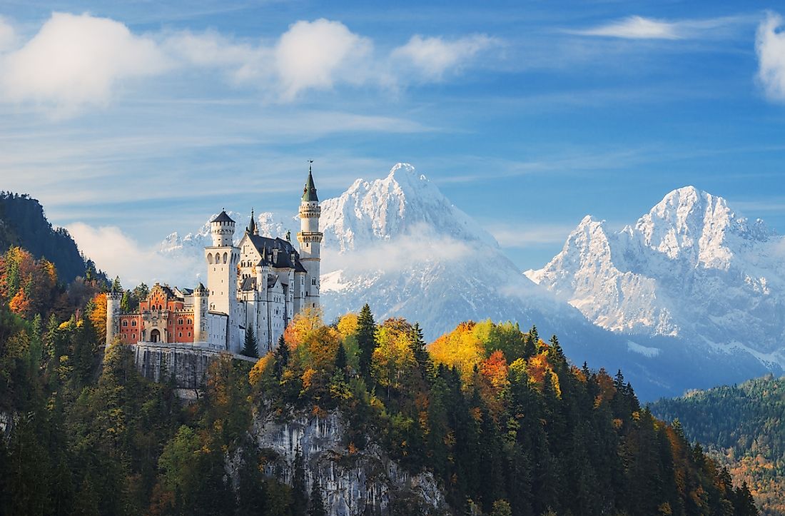 Neuschwanstein Castle in Bavaria, Germany, has served as inspiration for several Disney films. 