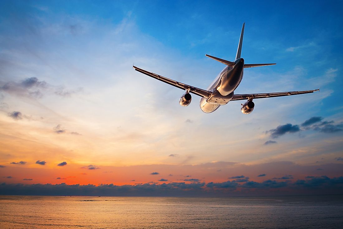 Air travel is able to cover longer distances in a shorter period of time. 
