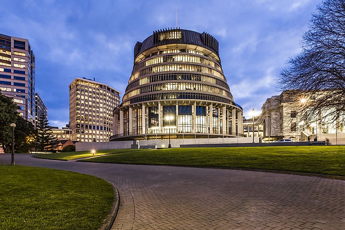 New Zealand's parliament building is known as "the Beehive". 