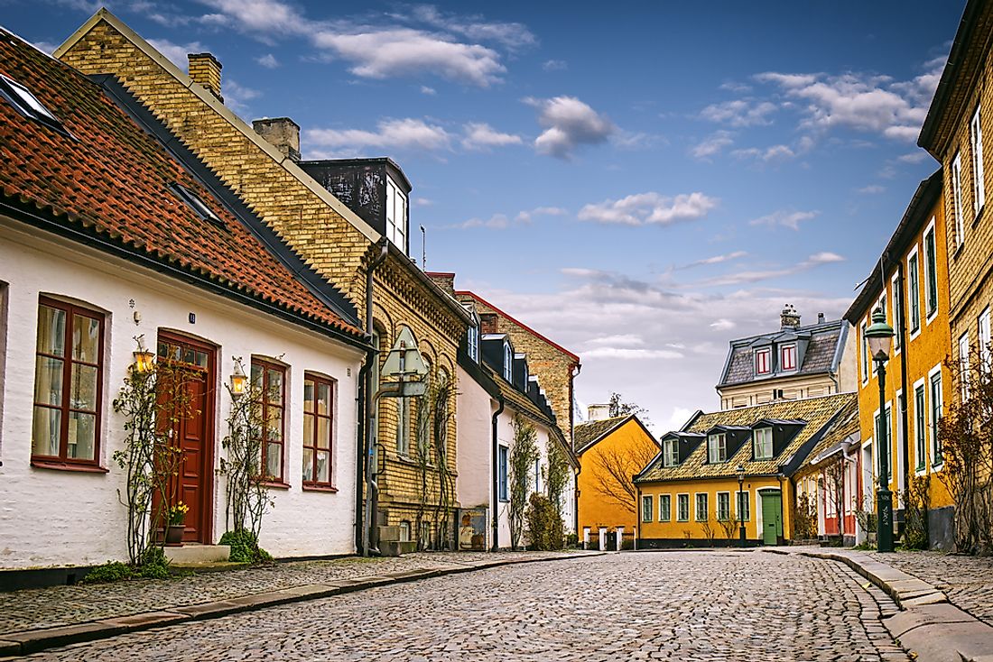 Houses in Lund, Sweden. 