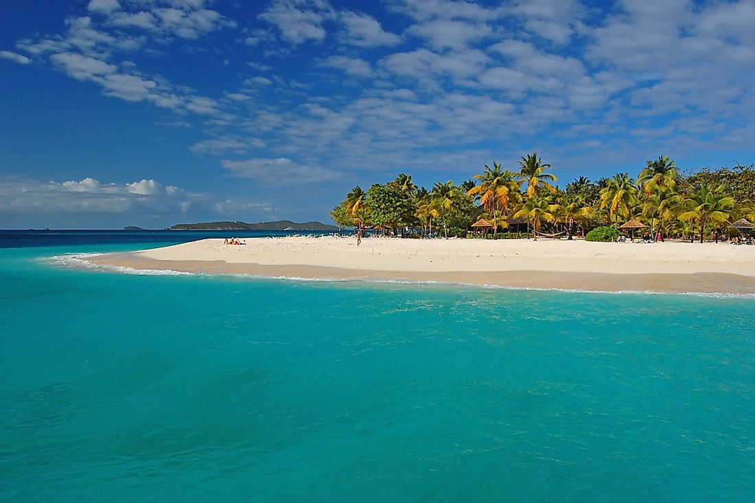 A beach in Saint Vincent and the Grenadines. 