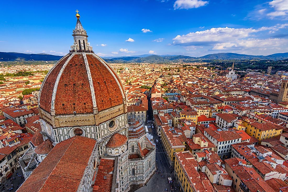 The dome of the Florence Cathedral in Florence, Italy.