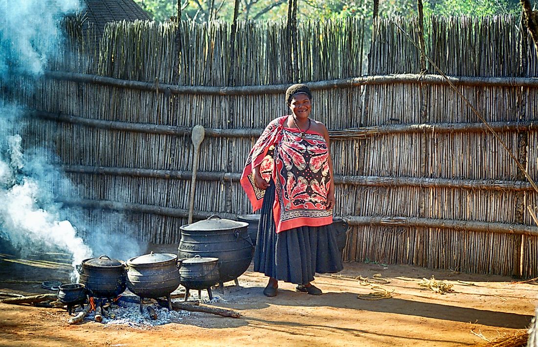 A woman in Swaziland. Editorial credit: Attila JANDI / Shutterstock.com. 