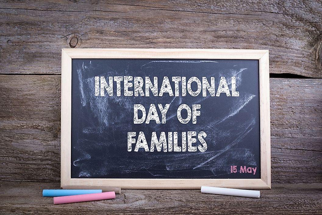 The International Day of Families is celebrates the importance of families.