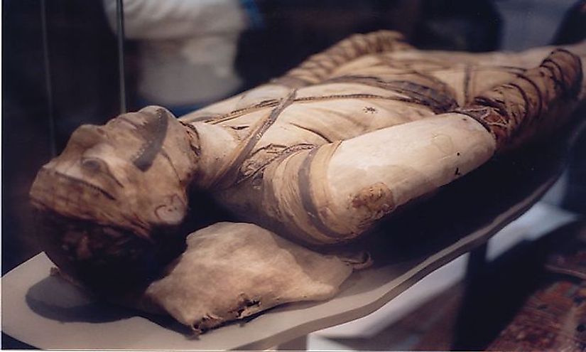 An Egyptian mummy at a British Museum.