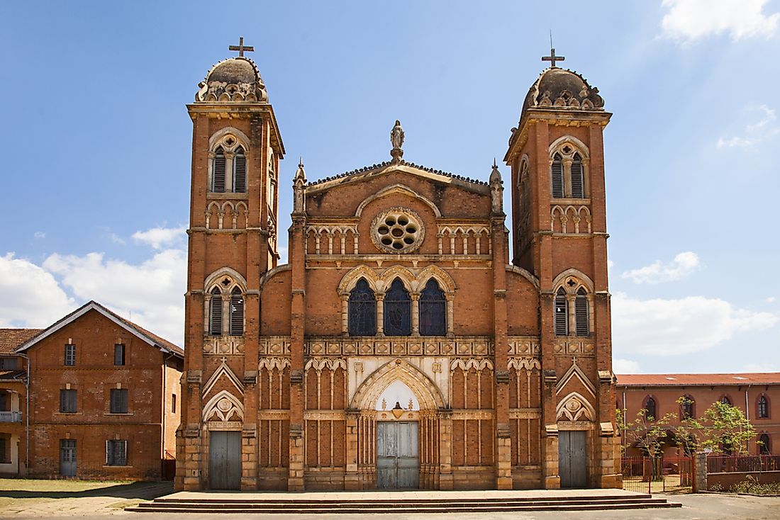 A Catholic cathedral in Betafo, Madagascar. 