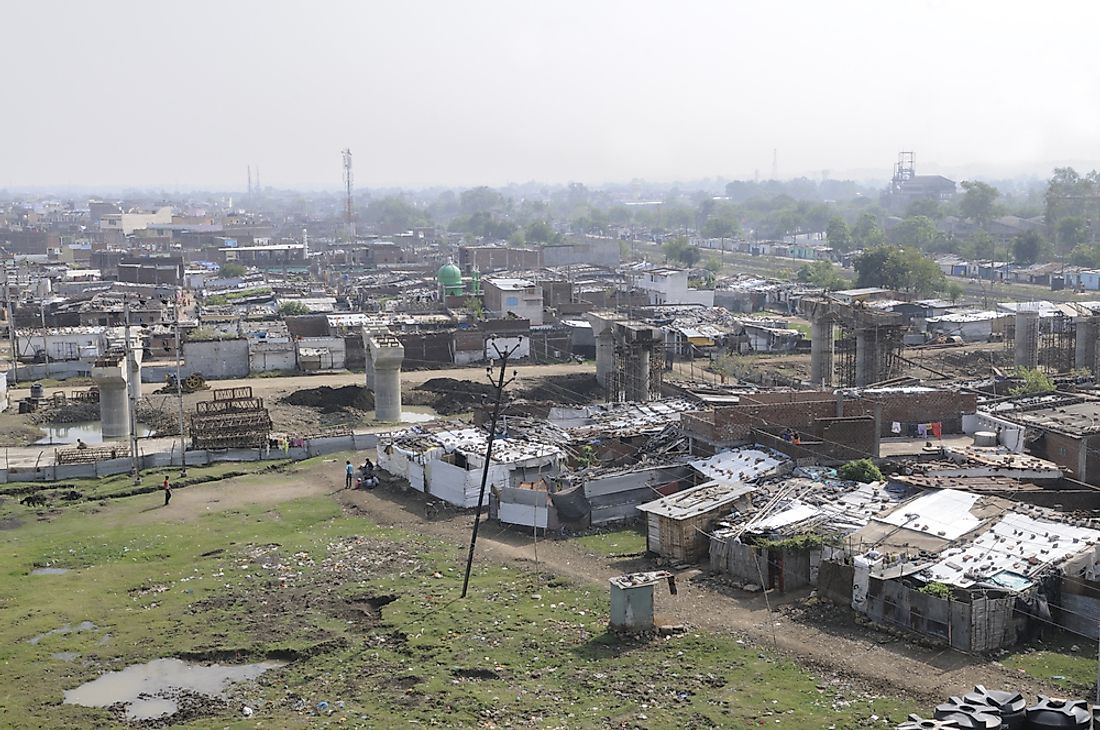 Land near Bhopal, India, where the water was contaminated by the Bhopal Disaster. Editorial credit: arindambanerjee / Shutterstock.com.
