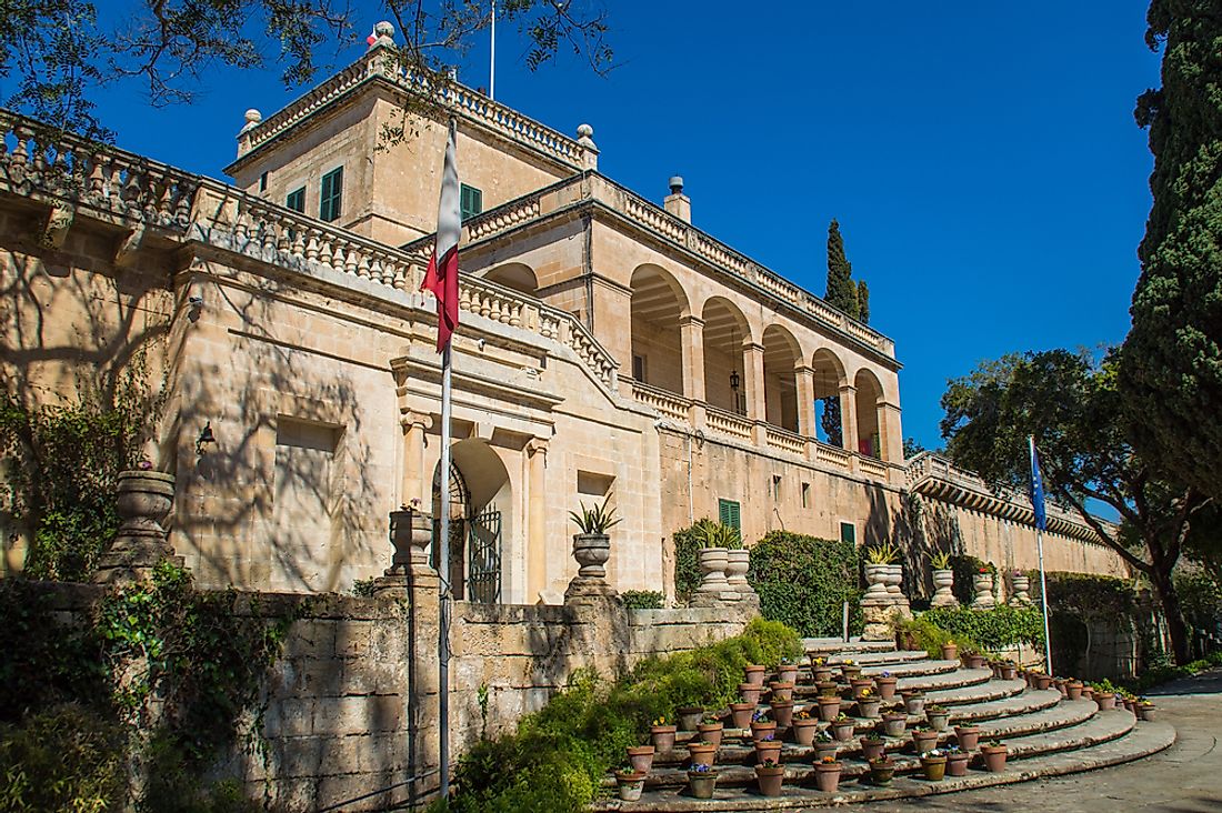 The Presidential Palace in Malta. 
