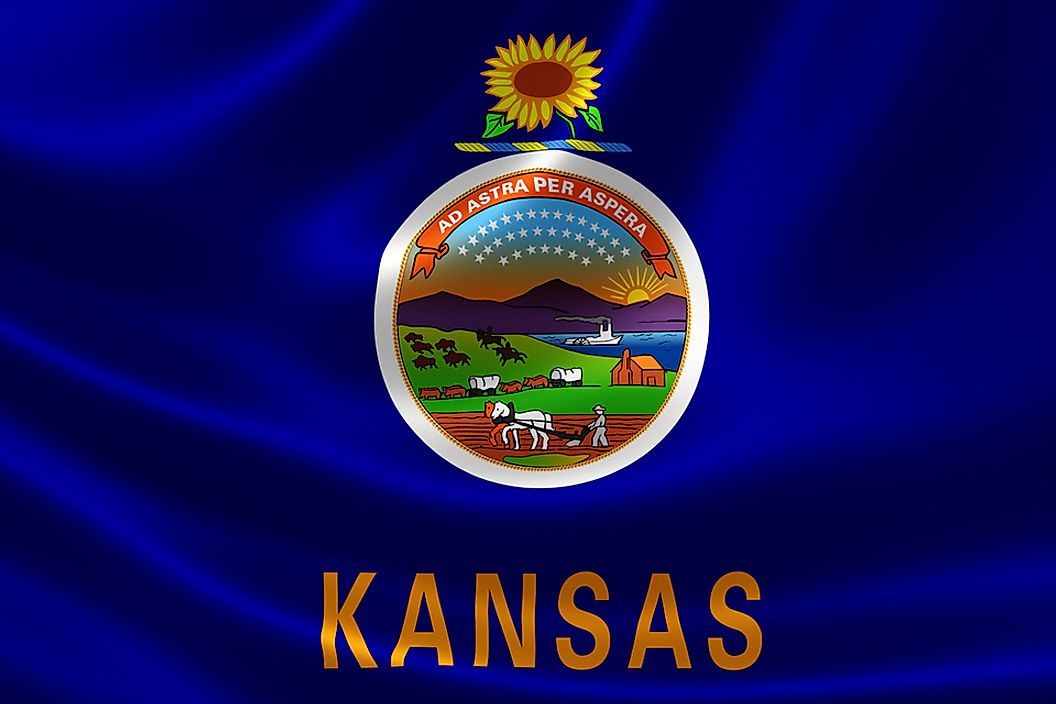 The state flag of Kansas.
