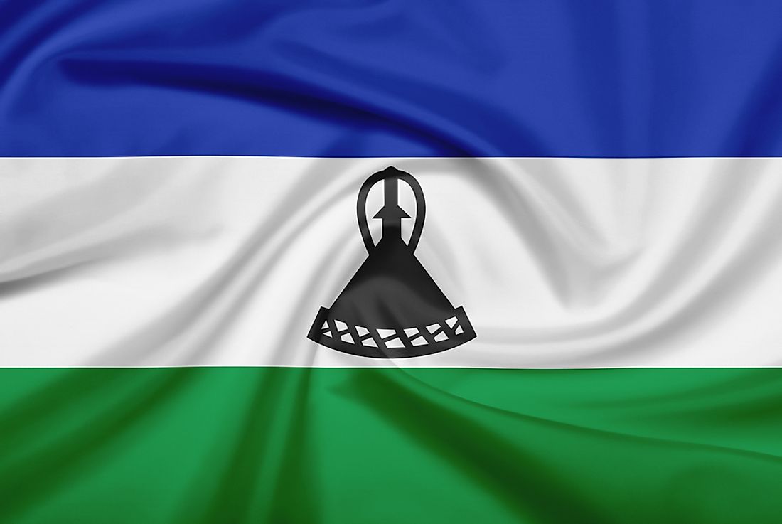 The flag of Lesotho. 