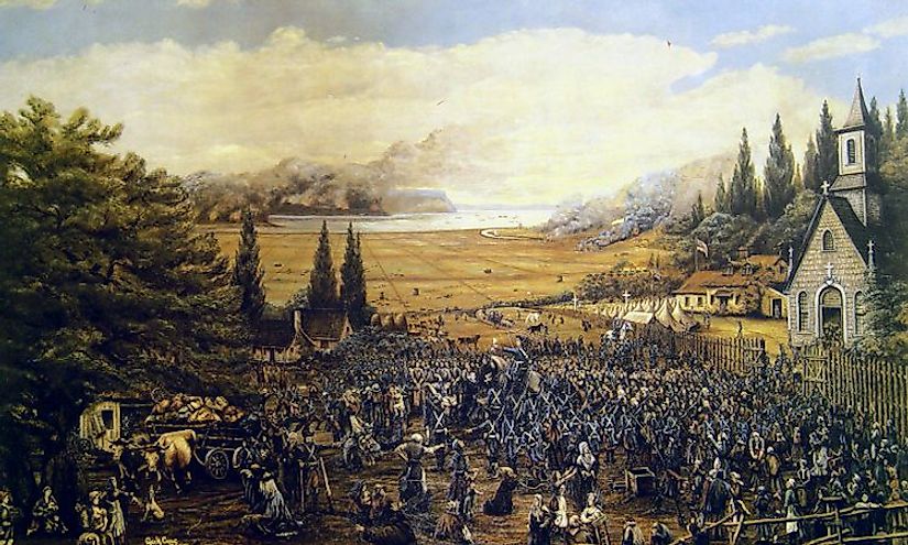 Grand-Pré: Deportation of the Acadians.