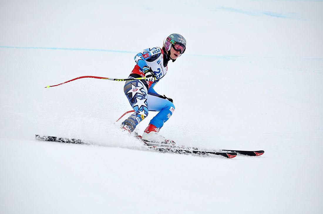 An Olympic skiier competes in Sochi, Russia. Photo credit: Martynova Anna / Shutterstock.com.