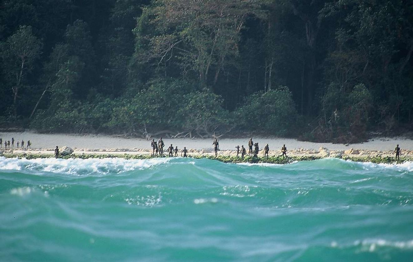 The Sentinelese are a tribe living on the North Sentinel island, off the shore of India, and are considered to be the most secluded tribe in the world. Image credit: survivalinternational.org