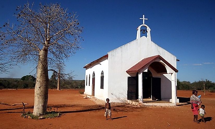 A small church in Madagascar.