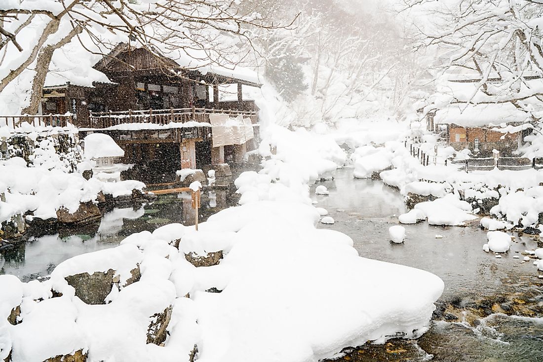 Japan's west coast gets heavy snowfall due to its proximity to the Sea of Japan. 