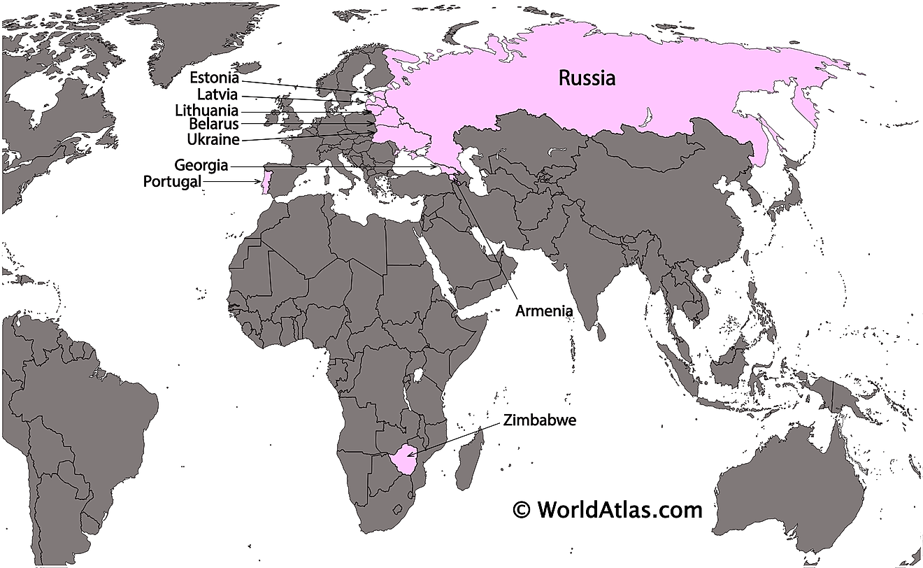 map of countries where women outnumber men