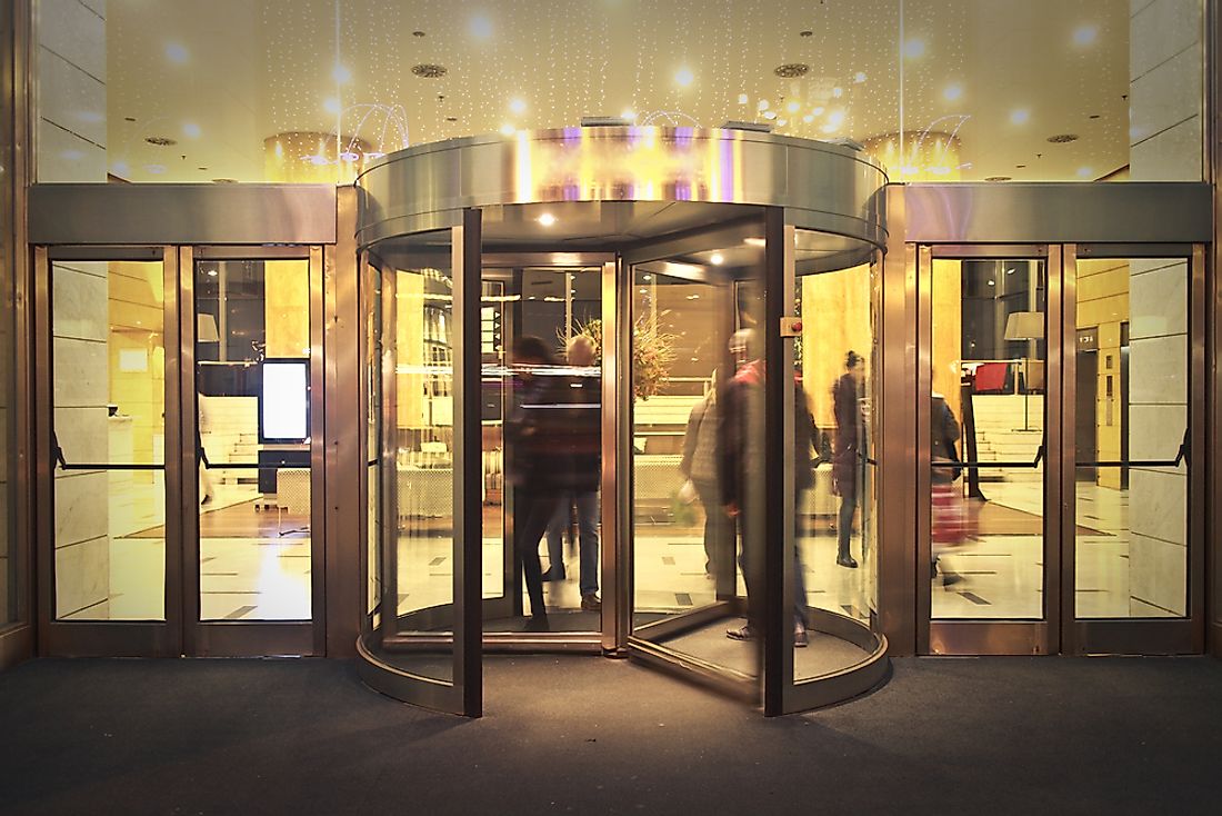 Helping your environment can be as simple as using a revolving door. 