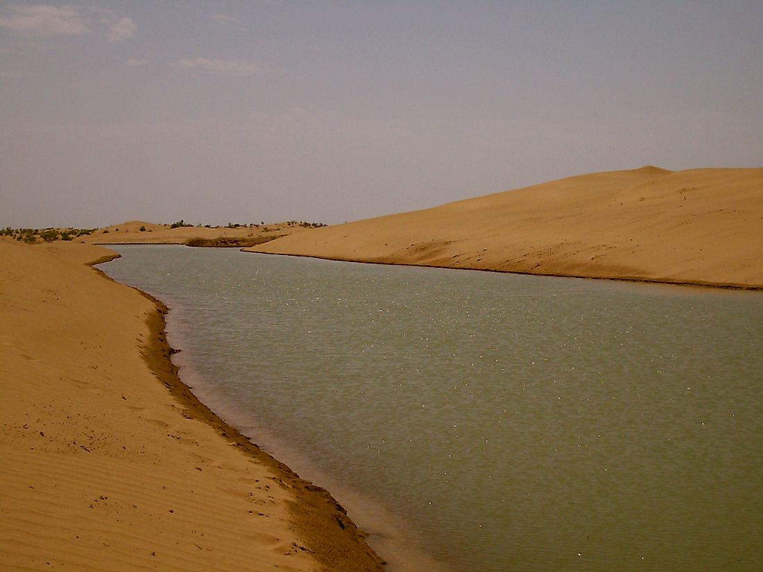 The Karakum Canal in Turkmenistan. 