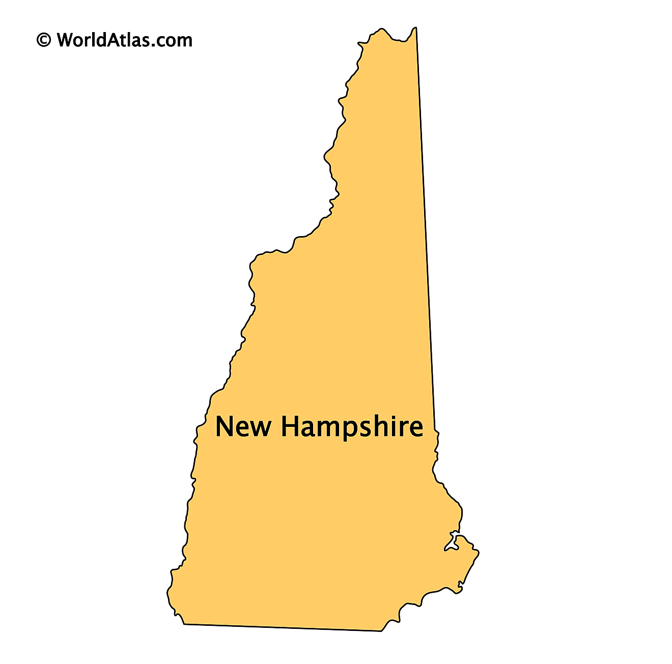 Outline Map of New Hampshire